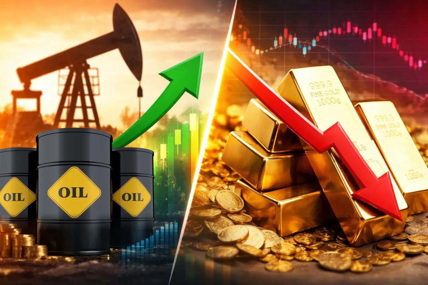 Vàng mất đà, dầu tăng giá khi rủi ro nguồn cung leo thang