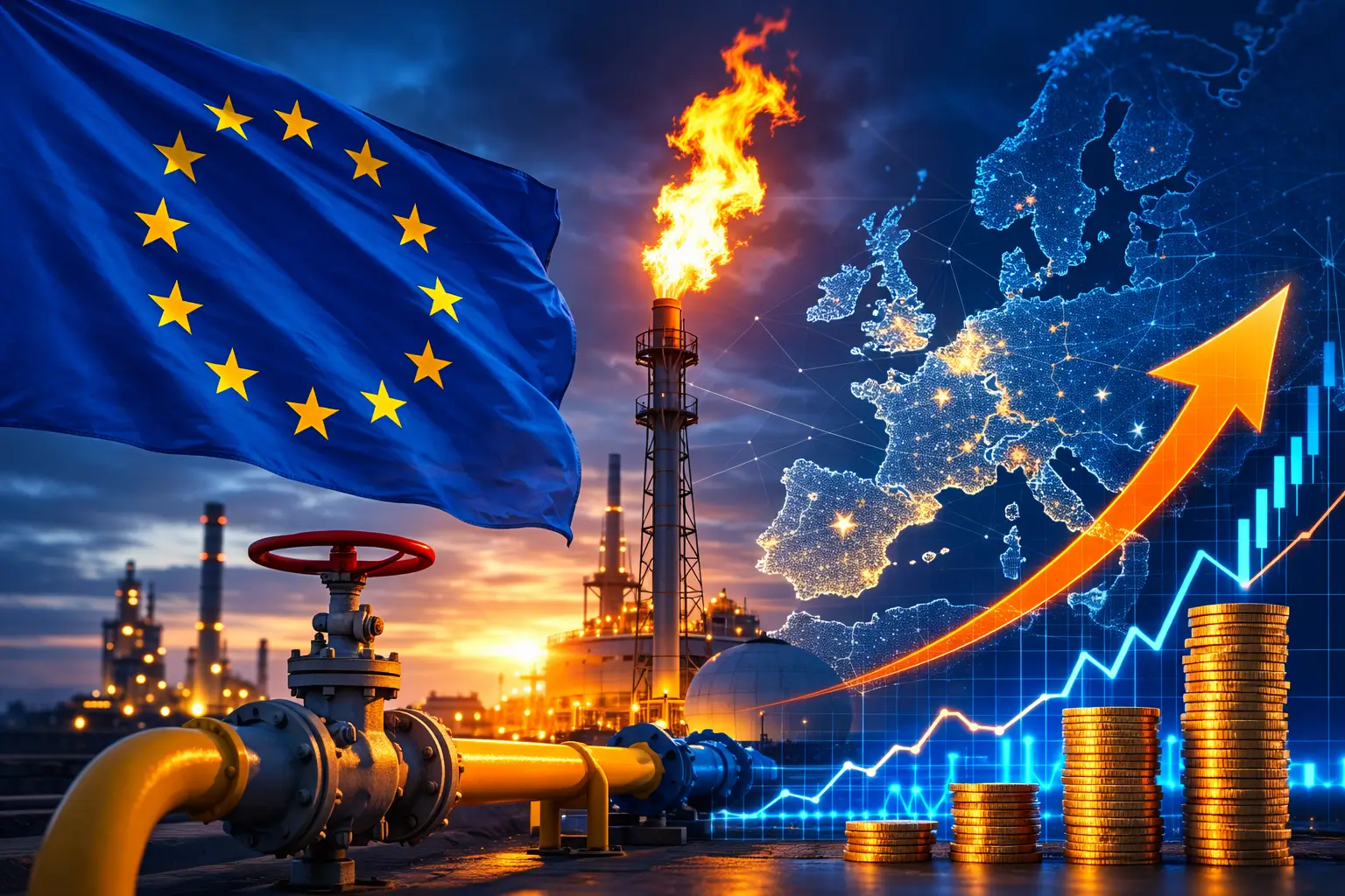 EU họp khẩn về khủng hoảng năng lượng khi giá khí đốt tăng hơn 50%